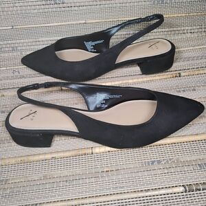 A New Day Black Slingback Flats Size 9.5